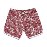 Rupert Swim Shorts Terracotta Shell Print