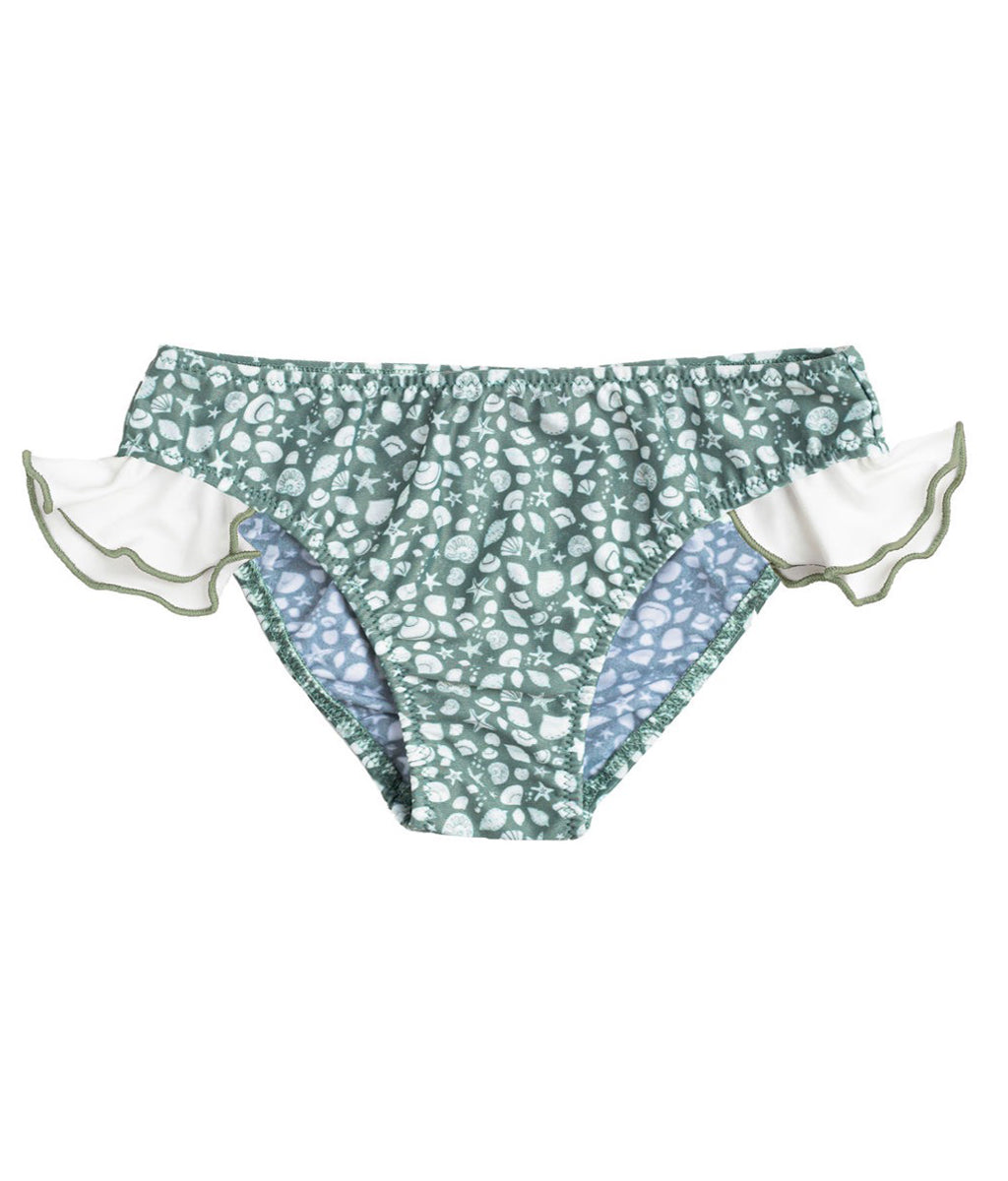 Nora Swim Pants Sage Green Shell Print