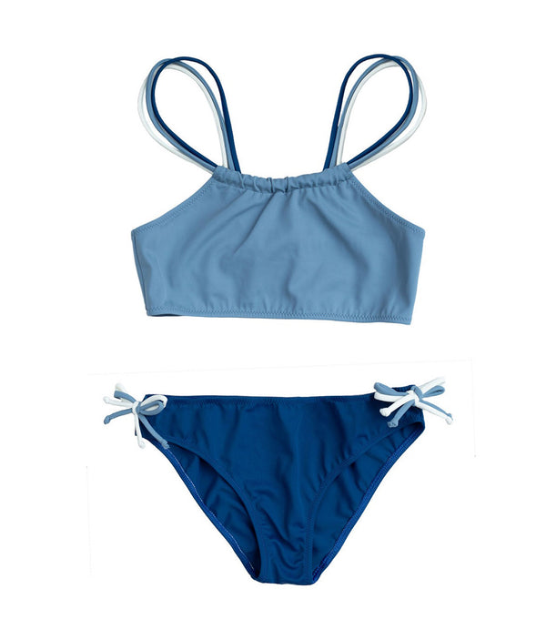 Nina Bikini Dusty Blue Midnight And Ivory | Folpetto