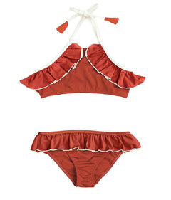Leila Bikini Terracotta And Ivory