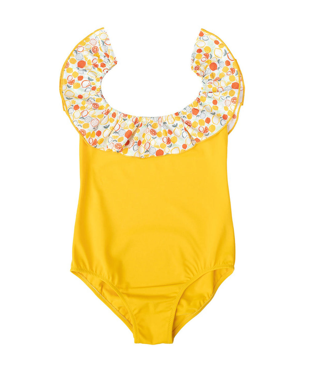 Carolina One Piece - Sicilian Yellow and Lemon Print | Folpetto
