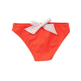 Isabella swim pants in mandarinred and scales print
