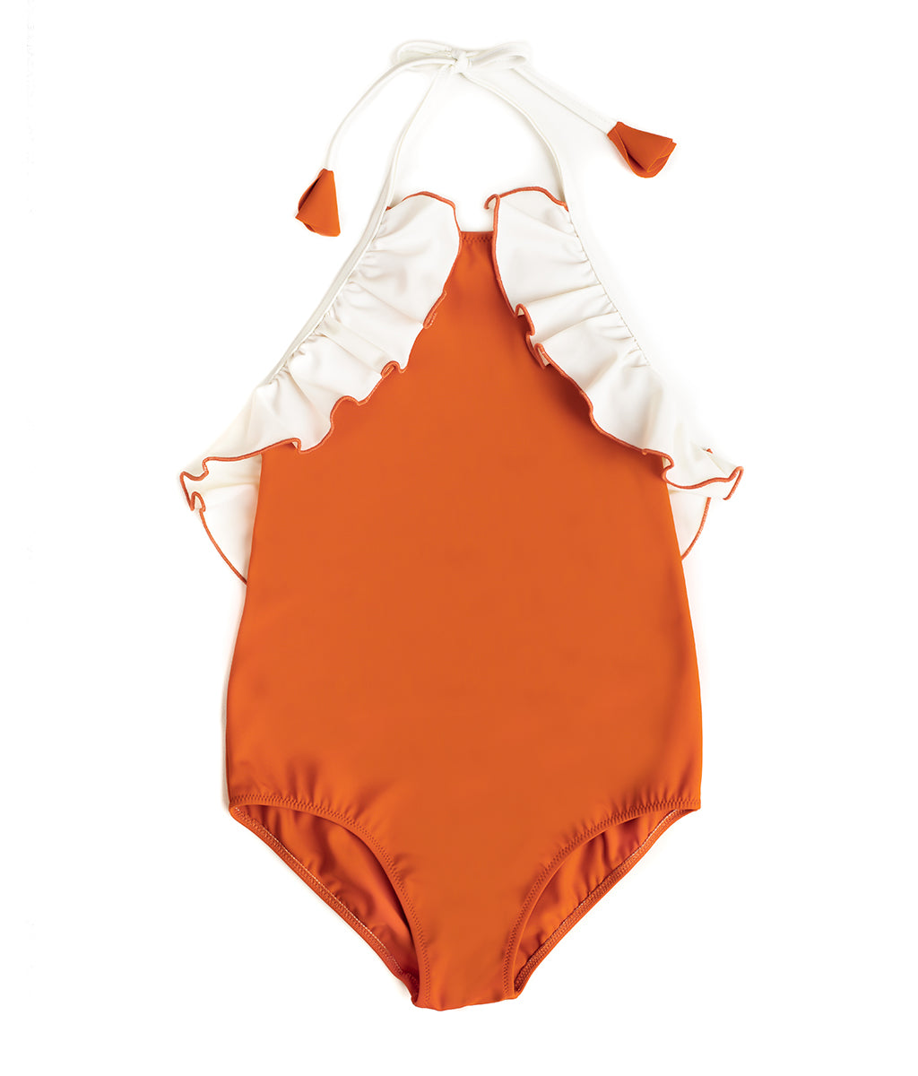 Linda One Piece in Cinnamon & Ivory