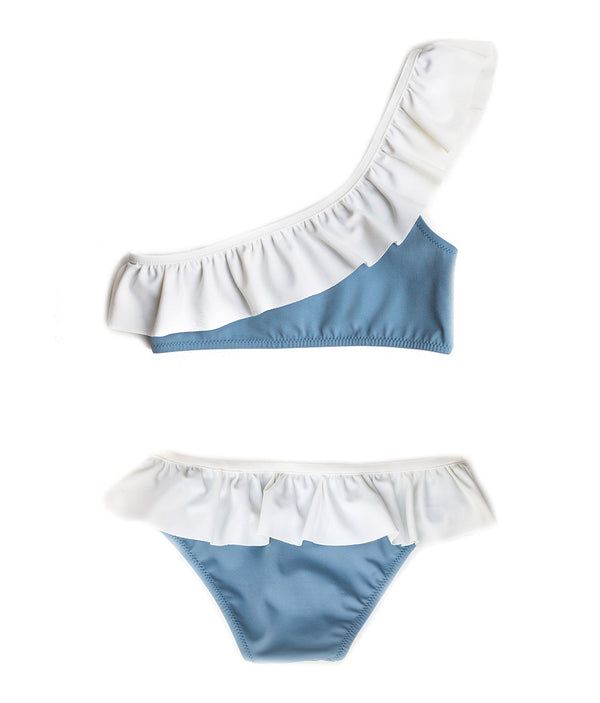 Maia Kids Bikini - Dusty Blue | Folpetto