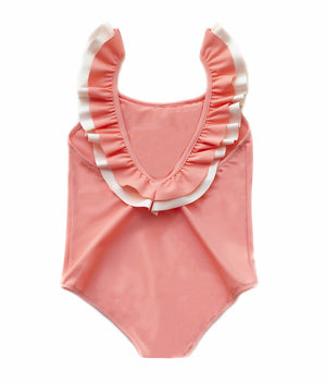 Penelope one piece - Coral Pink and Ivory