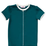Rashguard Rose in Teal & Ivory
