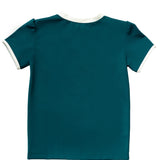 Rashguard Rose in Teal & Ivory