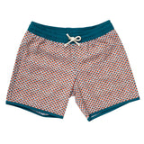 Swimshort Tommaso - Scales Pint Cinnamon Teal